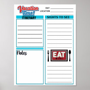 Póster Viaje de descarga instantánea de VACACIONES