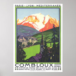 Póster Viaje de época de Combloux France