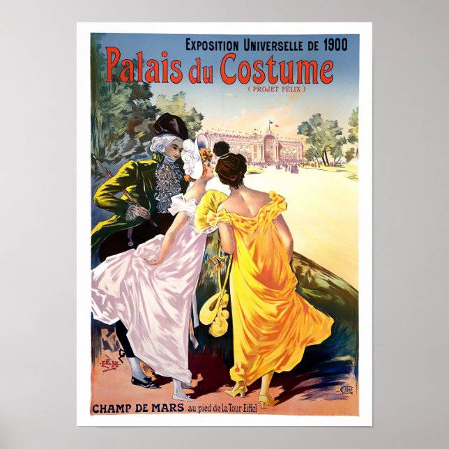 Póster Viaje de época de la Expo Mundial de París de 1900 (Frente)