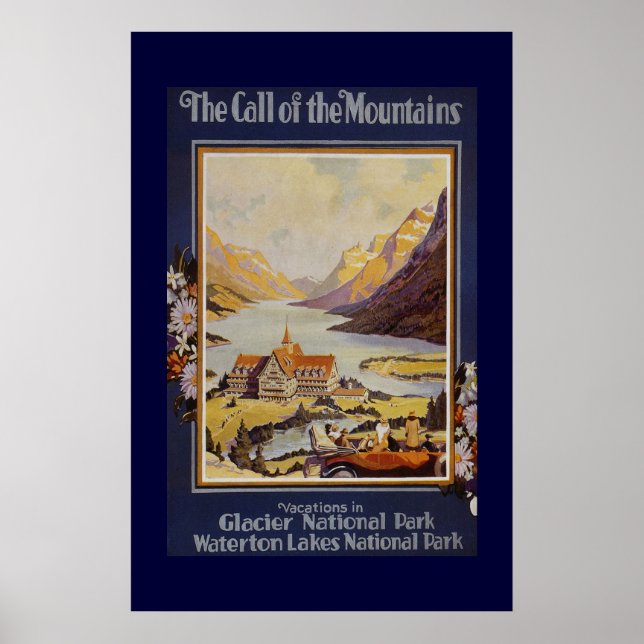 Póster Viaje de época "La llamada de las montañas" (Frente)