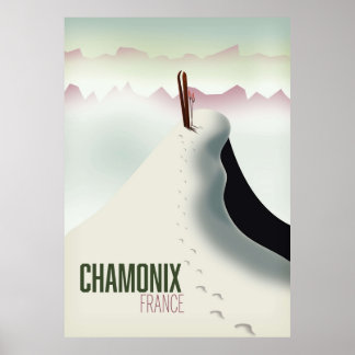 Póster Viaje de esquí de Chamonix France