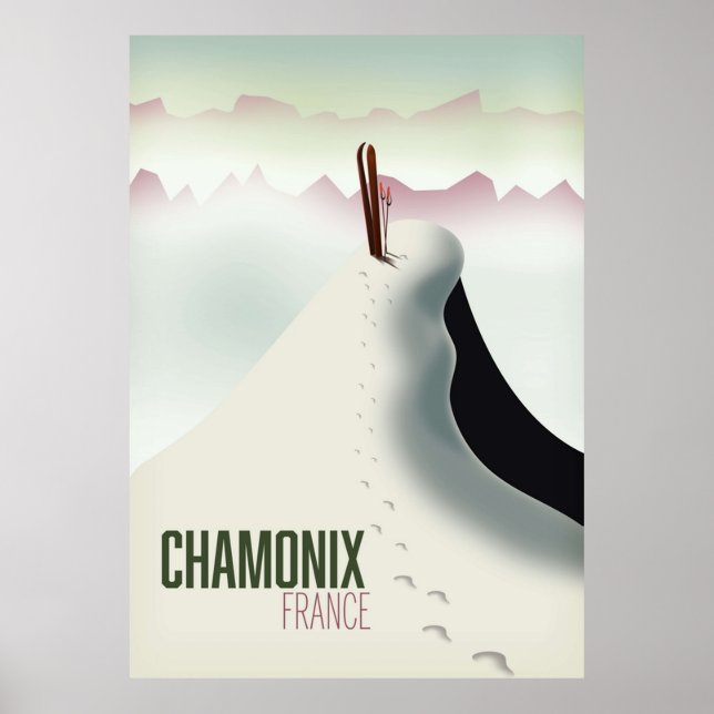 Póster Viaje de esquí de Chamonix France (Frente)