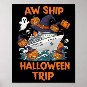 Póster Viaje de Halloween Feliz Halloween Calabaza Espelu