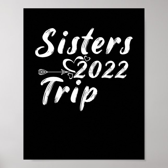 Póster Viaje de Hermanas 2022 Vacaciones (Frente)