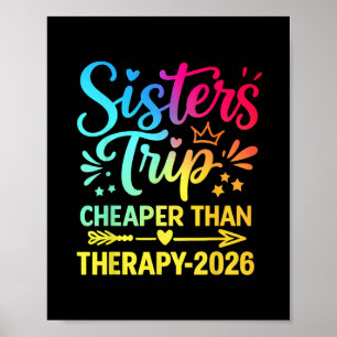 Póster Viaje de hermanas 2026 Más barato que la terapia V
