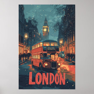 Póster Viaje de Ilustracion de época de Inglaterra