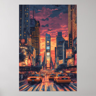 Póster Viaje de Ilustracion Vintage de los Estados Unidos