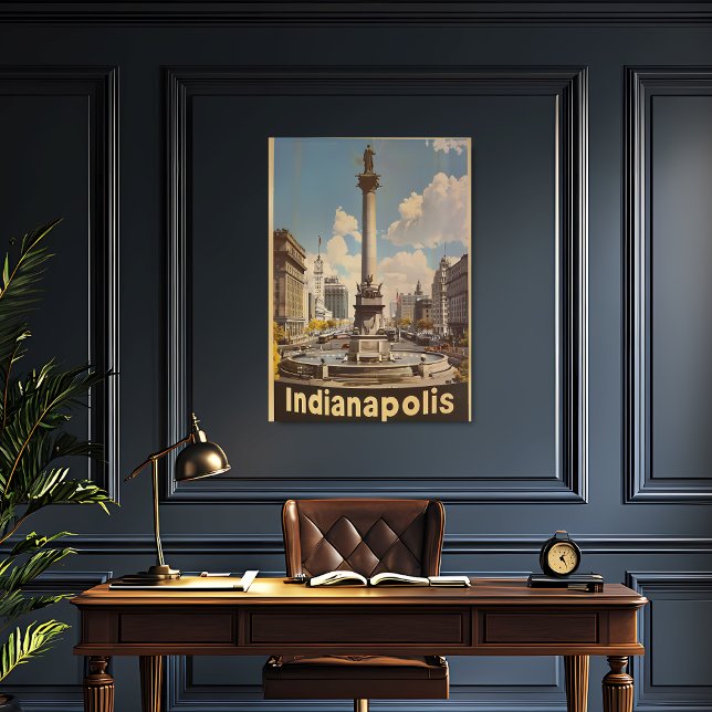 Póster Viaje de Indianapolis Vintage (Subido por el creador)