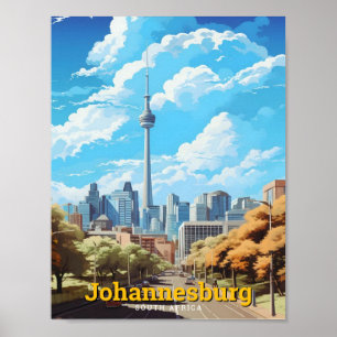 Póster Viaje de la cosecha de Johannesburgo Sudáfrica