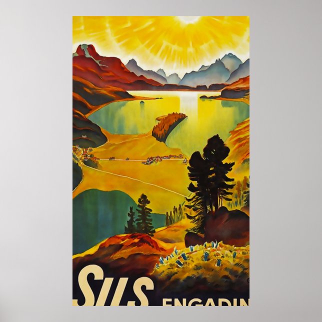 Póster Viaje de la cosecha de Sils Engadin (Frente)