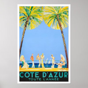 Póster Viaje de la Costa Azul