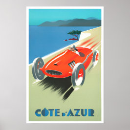Póster Viaje de la Costa Azul