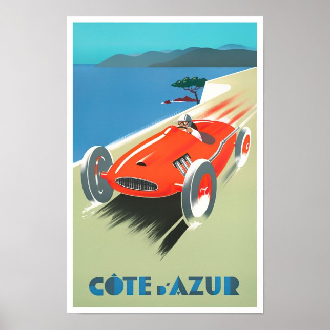 Póster Viaje de la Costa Azul (Frente)
