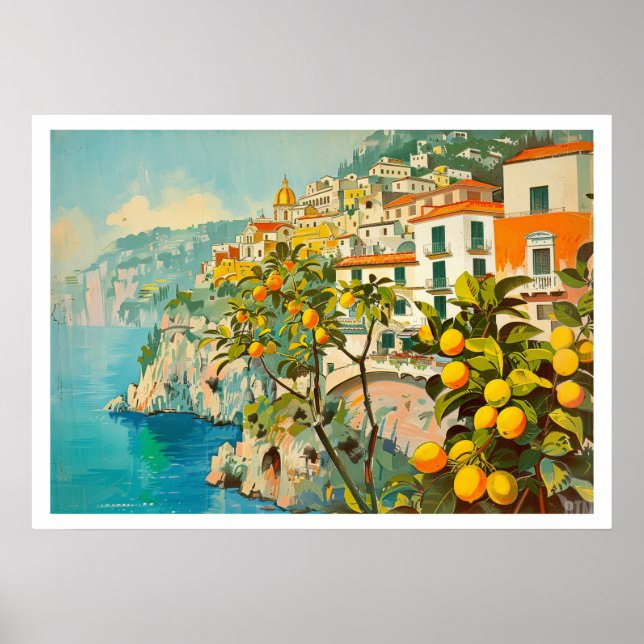 Póster Viaje de la costa de Amalfi (Frente)