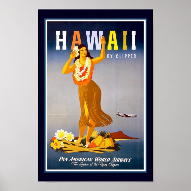 Póster Viaje de la época de Hawaii (Frente)