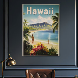 Póster Viaje de la época de Hawaii