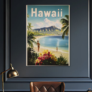Póster Viaje de la época de Hawaii