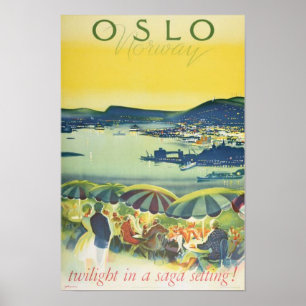 Póster Viaje de la época de Noruega en Oslo