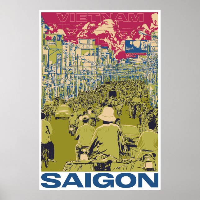 Póster Viaje de la época de SaiGon Vietnam (Frente)