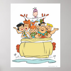 Póster Viaje de la familia Flintstones