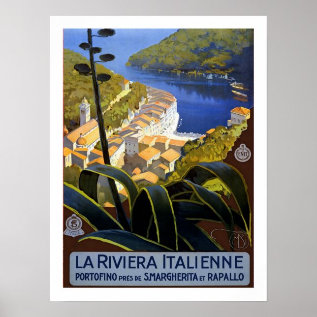 Póster Viaje de la Riviera Italiana (Frente)