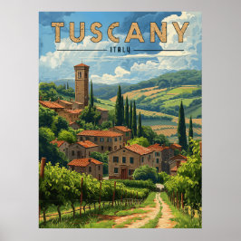 Póster Viaje de la Toscana