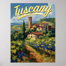 Póster Viaje de la Toscana