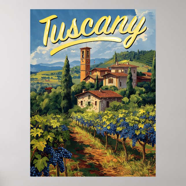 Póster Viaje de la Toscana (Frente)