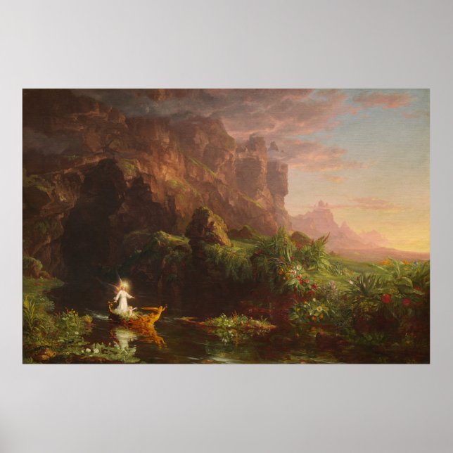 Póster Viaje de la vida: infancia — Thomas Cole (Frente)