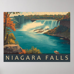Póster Viaje de las cataratas del Niágara
