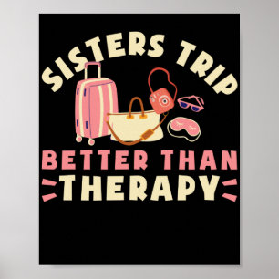 Póster Viaje De Las Hermanas De Vacaciones Mejor Que Tera