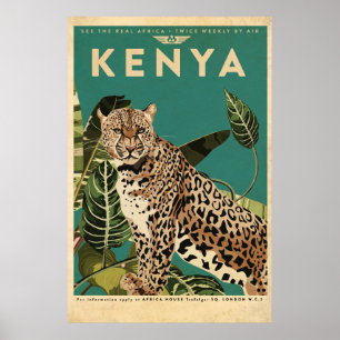 Póster Viaje de Leopard Kenya