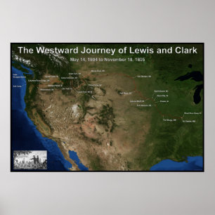 Póster Viaje de Lewis y Clark