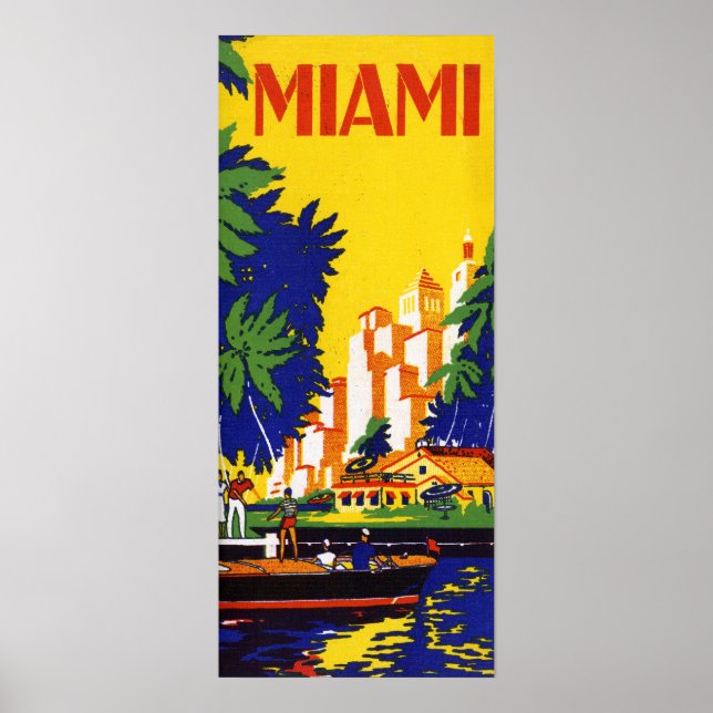Póster Viaje de Miami Florida (Frente)