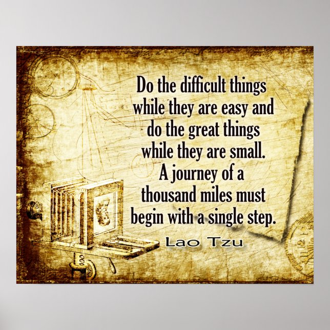 Póster Viaje de mil millas (Frente)