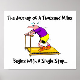 Póster Viaje De Mil Millas - Motivación Para Hacer Ejerci