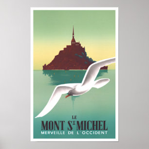 Póster Viaje de Mont Saint Michel France