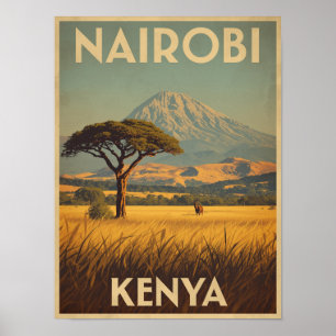 Póster Viaje de Nairobi de época