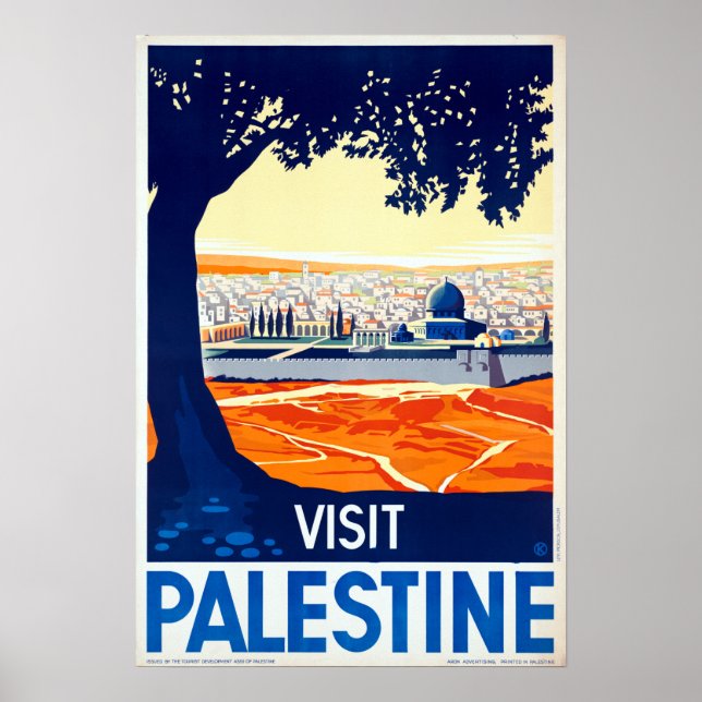 Póster Viaje de Palestina de visita de cosecha (Frente)