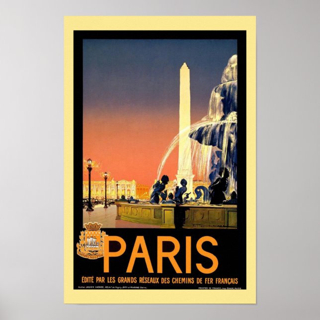 Póster Viaje de París (Frente)