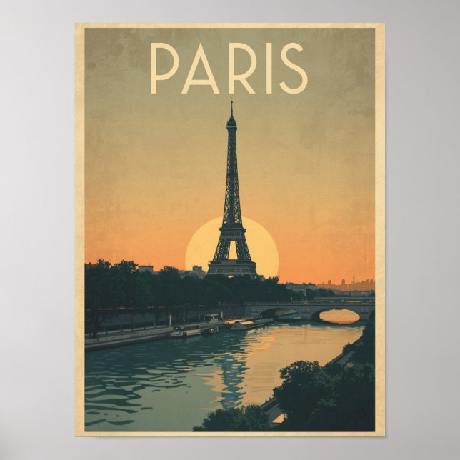 Póster Viaje de París (Frente)