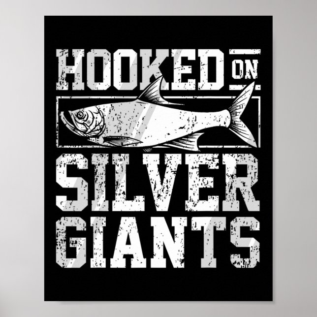 Póster Viaje de pesca de Tarpon - Plata Tarpon Angler - P (Frente)