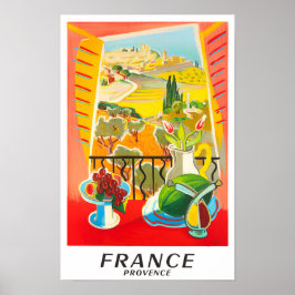 Póster Viaje de Provenza Francia vintage