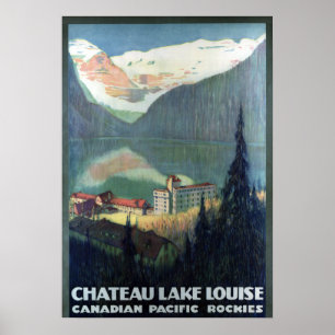 Póster Viaje de Rockies Lake Louise del canadiense del