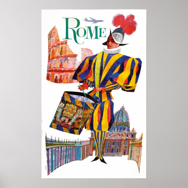 Póster Viaje de Roma Viaje de la Guardia Suiza (Frente)