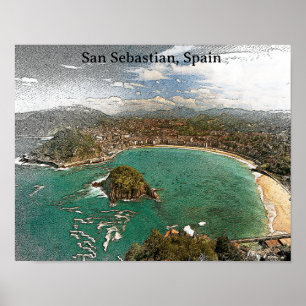 Póster Viaje de San Sebastián España
