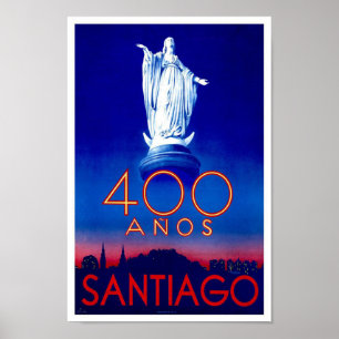 Póster Viaje de Santiago de Chile