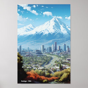 Póster Viaje de Santiago de Chile