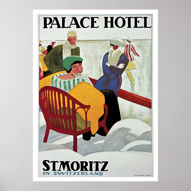 Póster Viaje de Suiza de San Moritz (Frente)