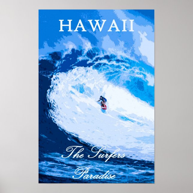 Póster Viaje de surf en Hawái (Frente)